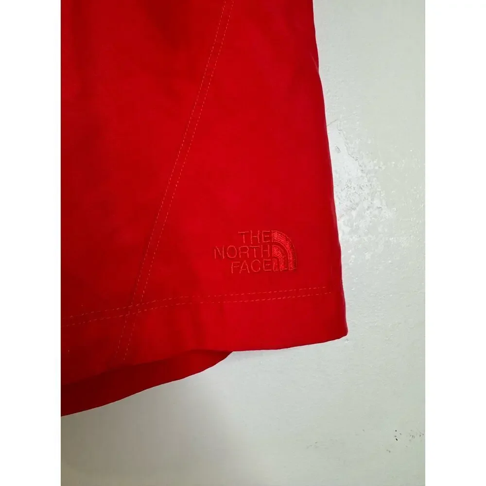 The north face men’s red athletic shorts size large